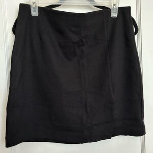 Black Mini Skirt with Slit